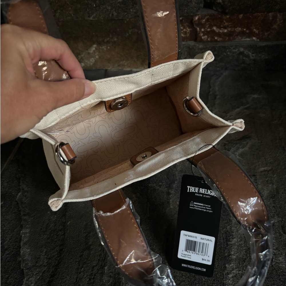 NWT True Religion Mini Tote Bag - Picture 7 of 10